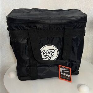 Black Vinyl Record Storage/Travel Bag NEW WITH TAGS
